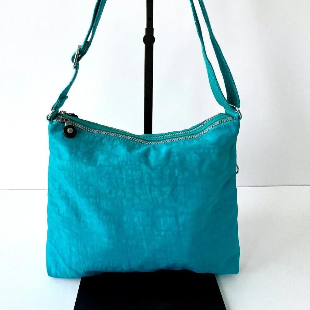 Kipling Alvar Crossbody Turquoise Zipper Bag, HB4061-484, Excellent Condition! - Picture 7 of 15